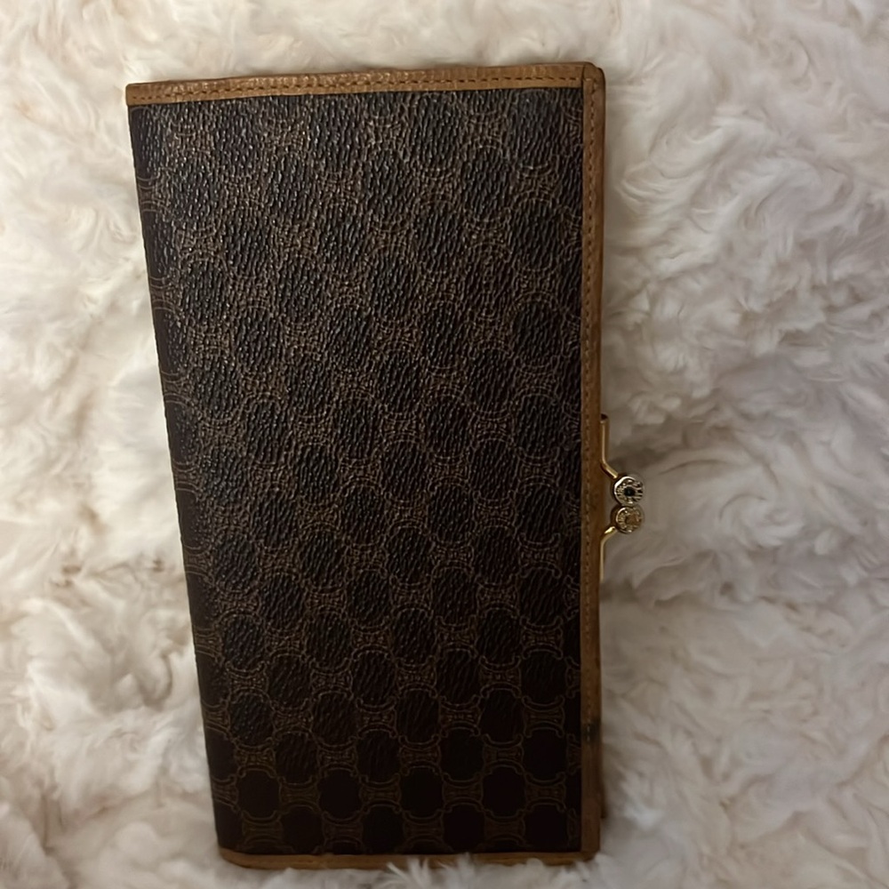Celine Leather Macadame Kisslock Wallet - Picture 3 of 6